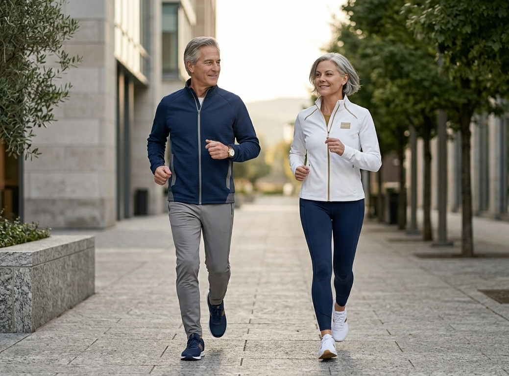 Un couple profite d’une activité à l’extérieur.